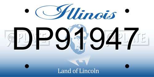 DP91947 Illinois License Plate