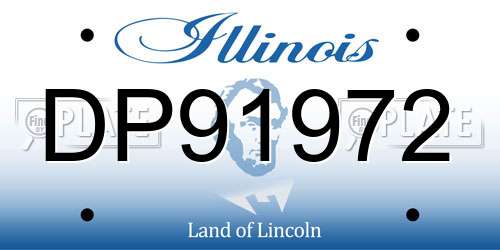 DP91972 Illinois License Plate
