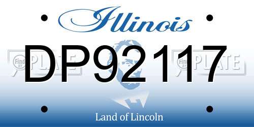 DP92117 Illinois License Plate