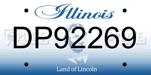 DP92269 Illinois License Plate