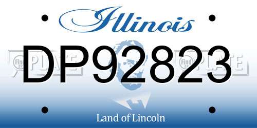 DP92823 Illinois License Plate