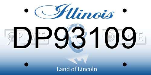 DP93109 Illinois License Plate