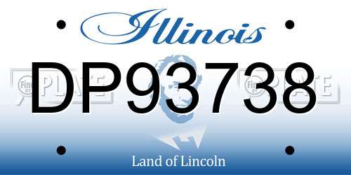 DP93738 Illinois License Plate