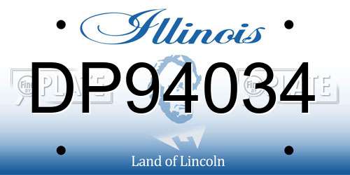 DP94034 Illinois License Plate