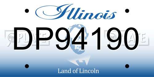 DP94190 Illinois License Plate