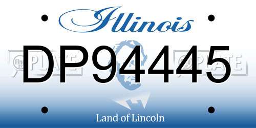 DP94445 Illinois License Plate