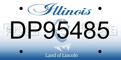 DP95485 Illinois License Plate