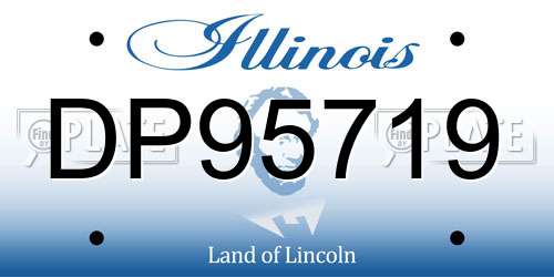 DP95719 Illinois License Plate