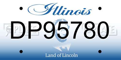 DP95780 Illinois License Plate