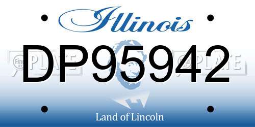DP95942 Illinois License Plate