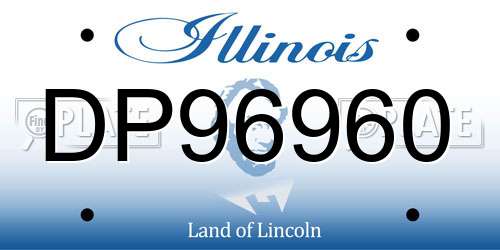 DP96960 Illinois License Plate