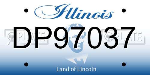 DP97037 Illinois License Plate
