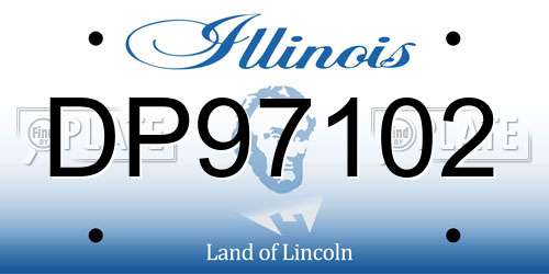 DP97102 Illinois License Plate