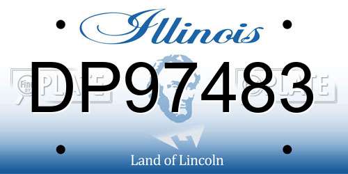 DP97483 Illinois License Plate