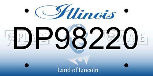 DP98220 Illinois License Plate