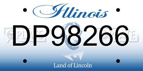 DP98266 Illinois License Plate