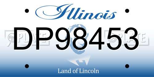 DP98453 Illinois License Plate