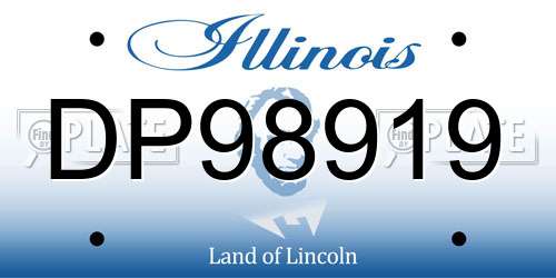 DP98919 Illinois License Plate