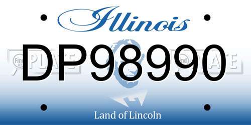 DP98990 Illinois License Plate