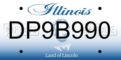 DP9B990 Illinois License Plate
