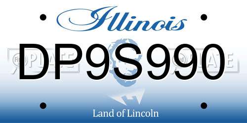 DP9S990 Illinois License Plate