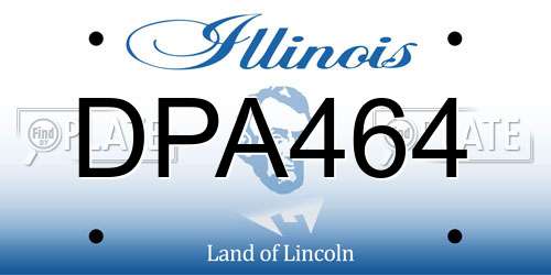 DPA464 Illinois License Plate