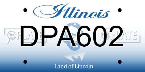 DPA602 Illinois License Plate