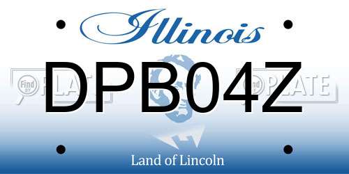 DPB04Z Illinois License Plate