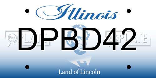DPBD42 Illinois License Plate