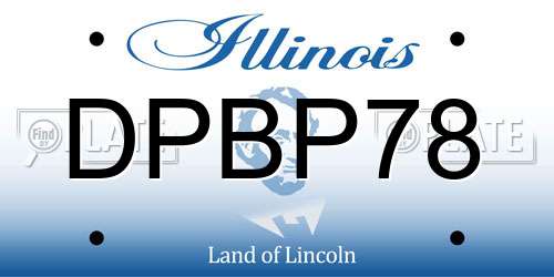 DPBP78 Illinois License Plate