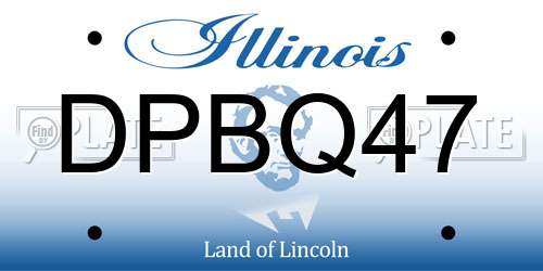 DPBQ47 Illinois License Plate