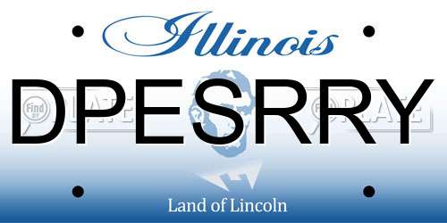 DPESRRY Illinois License Plate