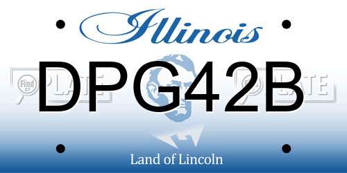 DPG42B Illinois License Plate