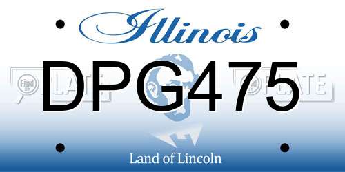 DPG475 Illinois License Plate