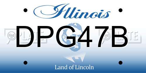 DPG47B Illinois License Plate