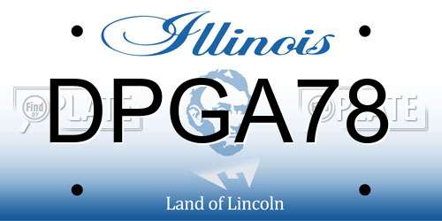 DPGA78 Illinois License Plate