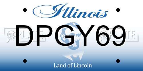 DPGY69 Illinois License Plate