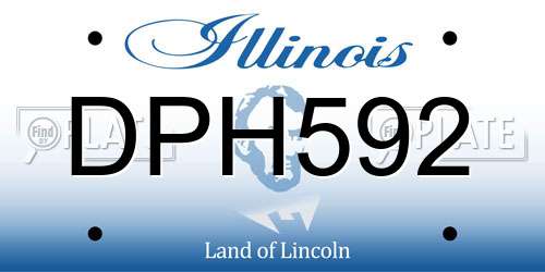 DPH592 Illinois License Plate