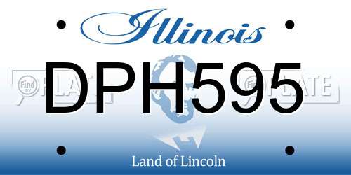 DPH595 Illinois License Plate