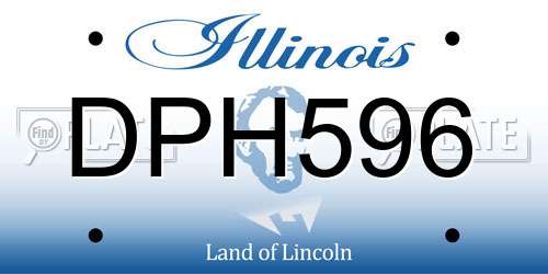 DPH596 Illinois License Plate