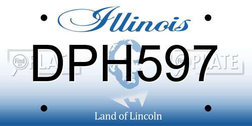 DPH597 Illinois License Plate
