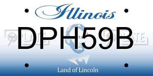 DPH59B Illinois License Plate