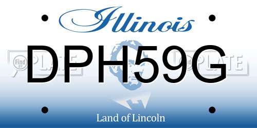 DPH59G Illinois License Plate