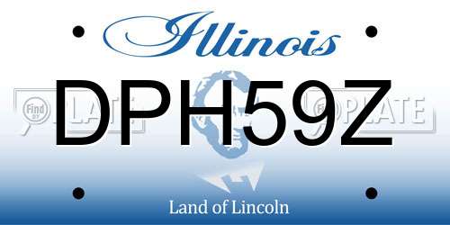 DPH59Z Illinois License Plate