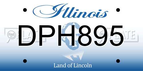 DPH895 Illinois License Plate