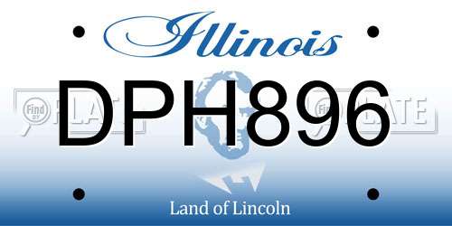 DPH896 Illinois License Plate