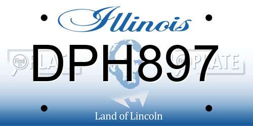 DPH897 Illinois License Plate