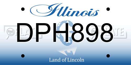 DPH898 Illinois License Plate
