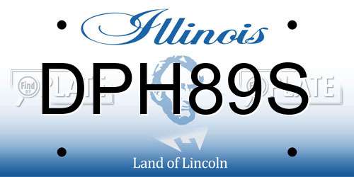 DPH89S Illinois License Plate