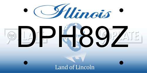DPH89Z Illinois License Plate